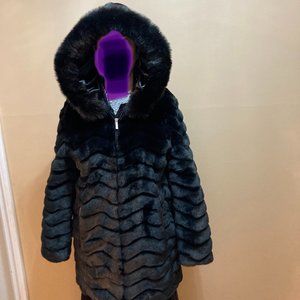 DKNY Large Faux Fur Coat